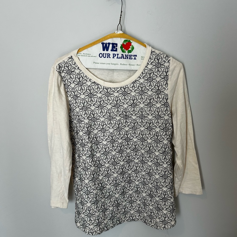 Floral Patterned Long Sleeve Top
